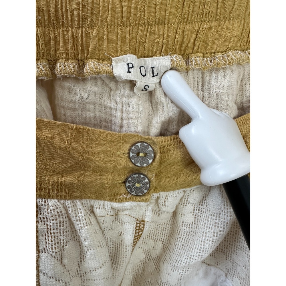 POL Patchwork Floral Embroidered Crochet Lace Cami Top & Wide Leg Pants Set S - Picture 7 of 16